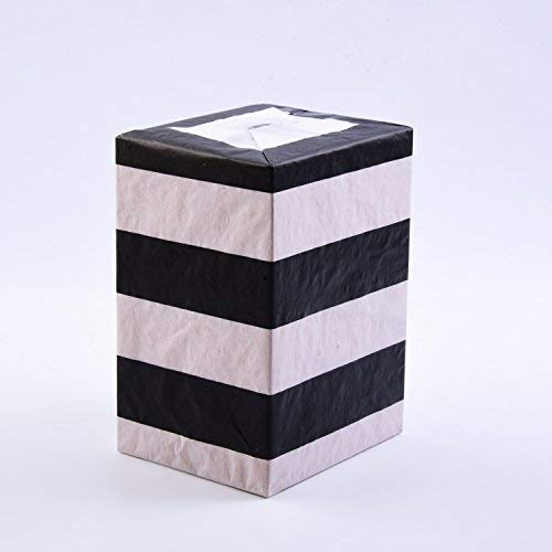 Stripes Tissue Paper Stripes Wrapping Paper, 28 Inch by 20 Inch, 30 Sheets (Black and White)
