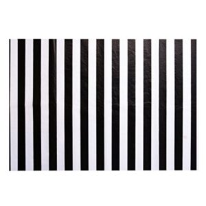 stripes tissue paper stripes wrapping paper, 28 inch by 20 inch, 30 sheets (black and white)