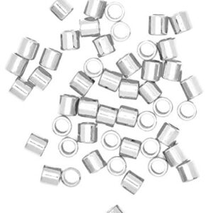 Cousin 2mm Sterling Silver Crimp Bead - 50pc