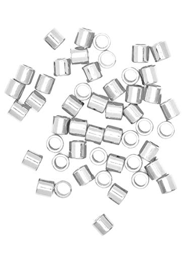 Cousin 2mm Sterling Silver Crimp Bead - 50pc