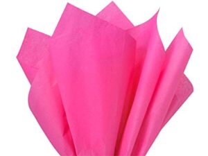 hot pink tissue paper squares, bulk 24 sheets, premium gift wrap and art supplies for birthdays, holidays, or presents by feronia packaging, large 20 inch x 30 inch