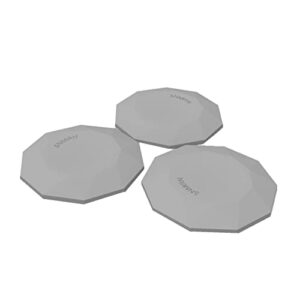 Door Stops Wall Protector 3" (3 PCS) with Strong 3M Adhesive - Quiet and Shock Absorbent Silicone Wall Protectors from Door Knobs - Larger Door Bumper to Protect Every Wall Surface (Gray）