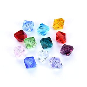 5 Sets Birthstone Beads 8mm Austrian Bicone Crystal (60pcs) for Earrings Bracelet Necklace Charm Jewelry Craft Making BB1