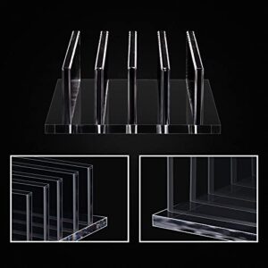 4-Compartment Acrylic Vertical Laptop Stand, Can Accommodate with a Thickness of Less Than 2 cm, Fits Most Laptop (Clear)