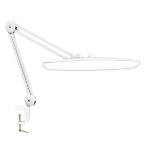 bemelux led desk lamp with clamp, dimming task lamp for reading desktop office workbench table architect sewing study home craft, bright 117pcs leds, 2200 lumens 20 inch metal swivel arm work lamp