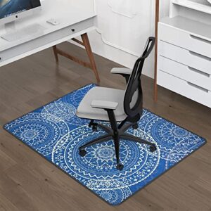 heavy duty office chair mat for carpet and hardwood floor vintage desk chair mat 36” x 48” jacquard woven surface bohemian floor protectors for chairs inspiration
