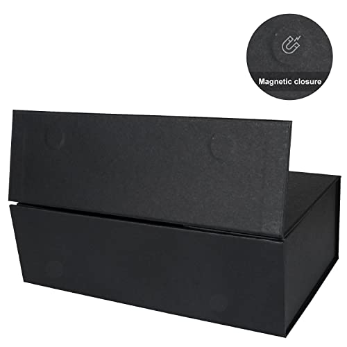 Gift Box Black with Magnetic Closure Lid 10" X 6" X 3" Gift Box for Presents,Luxury for Gift Packaging, Bridesmaid Gifts Box, Magnetic Gift Box for Gifts, Cute Box,Birthday Gift Box,Christmas Gift Box