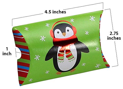 Iconikal Christmas Gift Card Pillow Boxes, 50-Count