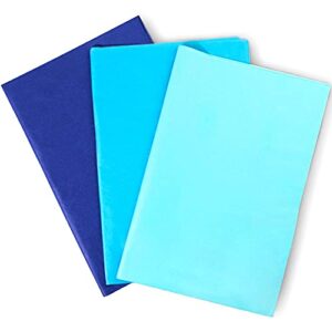 mr five assorted blue tissue paper bulk,29.5″x 19.6″,blue tissue paper for gift bags,30 sheets gift wrapping tissue paper,gift wrapping paper for baby shower birthday wedding holiday, 3 colors