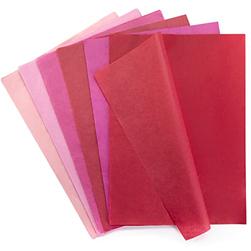 Shindel 128 Sheets Red and Pink Bulk Tissue Paper for Gift Wrapping, for Valentine's Day, 27.5 x 19.5 Inch, Premium Gift wrap Tissue Paper