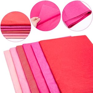 Shindel 128 Sheets Red and Pink Bulk Tissue Paper for Gift Wrapping, for Valentine's Day, 27.5 x 19.5 Inch, Premium Gift wrap Tissue Paper