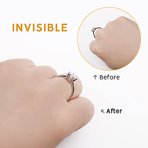 12 Pack Ring Size Adjuster for Loose Rings Invisible Transparent Silicone Guards Clip Noodle Jewelry Tightener Connector Fitter Resizer 4 Sizes Fit Almost Any Ring for Women and Men