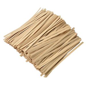1000 pcs 5″ paper kraft paper twist ties, for party cello candy bread coffee bags cake pops