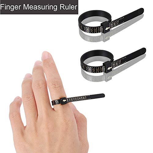 Accmor Ring Size Measuring Tool with Plastic Ring Mandrel & Ring Sizer Guage, Four Size Ring Stick Jewelry Mandrel and Ring Gauge Finger Sizing for Jewelry Making