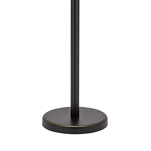 Catalina 18223-002 Transitional Metal Uplight Floor Lamp with Reading Light and Glass Shades, 71", Bronze