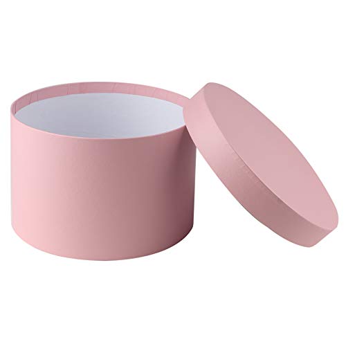 Oairse Pink Round Gift Boxes with Lids for Presents Round Flower Boxes for Arrangements 4 Packs Nesting Gift Boxes with Lids for Bridesmaid, Proposal, Wedding, Birthday, Baby Showers