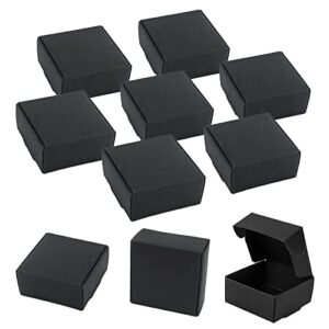 sdootjewelry ring boxes bulk, 1.57’’ × 1.57’’ × 0.98’’ kraft gift boxes, 100 pack small gift boxes bulk, jewelry gift boxes bulk wholesale, black