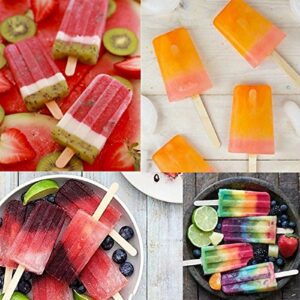 200 Pcs Craft Sticks Ice Cream Sticks Natural Wood Popsicle Craft Sticks 4.5 inch Length Treat Sticks Ice Pop Sticks for DIY Crafts