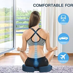 2022 Memory Foam Seat Cushion Orthopedic Design & Back / Lumbar Support Pillow for Office Chair, Car, Truck, Wheelchair for Hemorrhoid, Pregnancy Post Natal, Sciatica,Tailbone & Lower Back Pain Relief