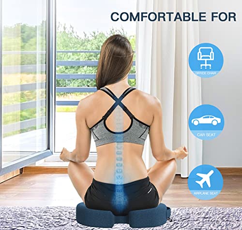 2022 Memory Foam Seat Cushion Orthopedic Design & Back / Lumbar Support Pillow for Office Chair, Car, Truck, Wheelchair for Hemorrhoid, Pregnancy Post Natal, Sciatica,Tailbone & Lower Back Pain Relief