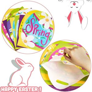 JOYIN 48 Pcs Easter Gift PE Bags 11.8" x 11.8", Egg Shaped PE Easter Gift Goodie Bags Party Treat Bags for Easter Egg Hunt, Easter Kids Party Favor Supplies