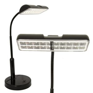 lightaccents battery operated lamp led desk lamp – cordless lamp – portable office desk lamp table lamp super bright led’s with adjustable metal neck, use with batteries or included ac adaptor(black)