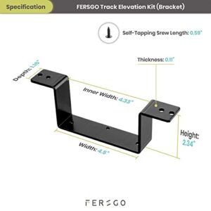 FERSGO Under Desk Keyboard Tray 20" x 11", Easy to Install Sliding Undermount Keyboard and Mouse Tray with Wrist Rest, Swivels 360° with Adjustable Height and ±15° Tilt Angle 17.75" Track With Spacers