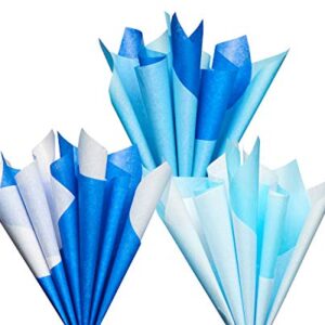 American Greetings Bulk Blue and White Tissue Paper for Birthdays, Easter, Mother's Day, Father's Day, Graduation and All Occasions (125-Sheets)