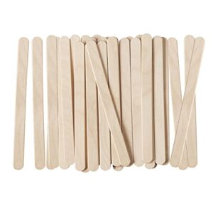 [200 count] 4.5 inch wooden multi-purpose popsicle sticks for crafts, ices, ice cream, wax, waxing, tongue depressor wood sticks