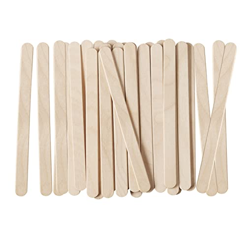 [200 Count] 4.5 Inch Wooden Multi-Purpose Popsicle Sticks for Crafts, ICES, Ice Cream, Wax, Waxing, Tongue Depressor Wood Sticks