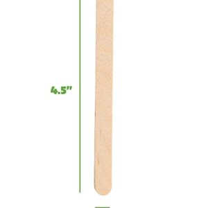 [200 Count] 4.5 Inch Wooden Multi-Purpose Popsicle Sticks for Crafts, ICES, Ice Cream, Wax, Waxing, Tongue Depressor Wood Sticks