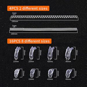 Ottemax Ring Size Adjuster for Loose Rings - 20 Pack 6 Sizes Invisible Jewelry Sizer, Mandrel for Making Jewelry Guard, Spacer, Sizer, Fitter - Spiral Silicone Tightener Set with Polishing Cloth