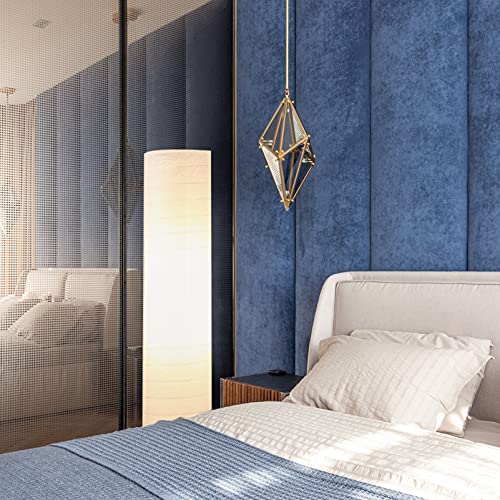 OSALADI Floor Paper Lamp Shade Nordic Minimalist Style Dust Proof Floor Standing Lamp Shade Cover Beside Column Lamp Shade for Home Hotel Bedroom