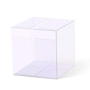 yozatia 25pcs transparent boxes 3 x 3 x 3 inch, clear plastic boxes gift boxes for wedding, party and baby shower favors