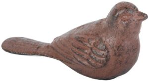 esschert design cast iron bird door stop, brown