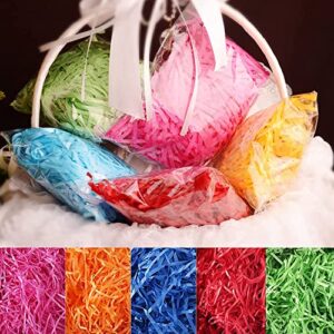 tiurdin easter grass recyclable shred paper basket filler for easter eggs decor party decoration gift packaging 200g （7oz.