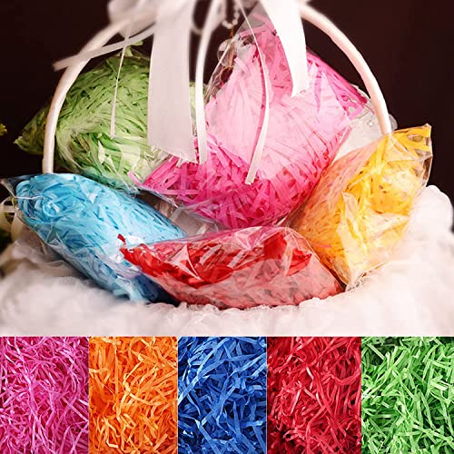 TiurDin Easter Grass Recyclable Shred Paper Basket Filler for Easter Eggs Decor Party Decoration Gift Packaging 200g （7oz.