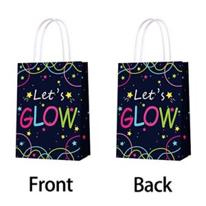 Glow in the Dark Gift Bags, Creative Unique Party Favor Bags Treat Bags for Birthday Party Supplies(12pcs)