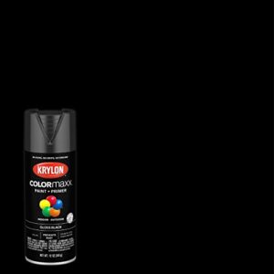 Krylon K05505007 COLORmaxx Spray Paint and Primer for Indoor/Outdoor Use, Gloss Black 12 Ounce (Pack of 1)