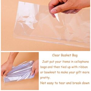 Shrink Wrap Basket Bags,20Pieces 18x22Inches Clear PVC Shrink Wrap Bags for Gift Basket