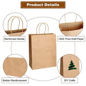 Moretoes 40pcs Brown Paper Bags with Handles Assorted Size Gift Bags, Kraft Paper Bags, Paper Shopping Bags, Craft Bags, Merchandise Bags