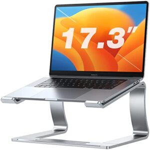 vicseed 𝗨𝗽𝗴𝗿𝗮𝗱𝗲 [large laptops friendly] laptop stand, ergonomic notebook stand, aluminum adjustable laptop stand for desk for macbook air/pro, acer, dell, hp, lenovo all 10-18 inch laptops