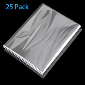 Awpeye Clear Basket Bags, 25 Pack Large Cellophane Wrap for Baskets and Gifts, 12x18 Inches Cellophane Bags, 2 Mil Thick