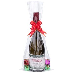 Awpeye Cellophane Bags 8x16 Inches, 100 Pack Cellophane Gift Bags, Cellophane Wide Clear Bags For Mugs, Wine Bottles And Small Baskets 1.4 Mil Thick