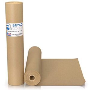 brown kraft paper roll – 18″ x 1,200″ (100′) made in the usa – ideal for packing, moving, gift wrapping, postal, shipping, parcel, wall art, crafts, bulletin boards, floor covering, table runner