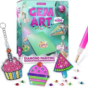 gem art, kids diamond painting kit – big 5d gems – arts and crafts for kids, girls and boys ages 6-12 – gem painting kits – best tween gift ideas for girls crafts age 4, 5, 6, 7, 8, 9, 10-12, 6-8