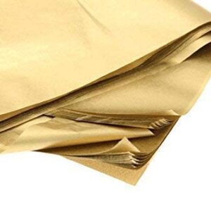 UNIQOOO 60 Sheets Metallic Gold Foil Gift Tissue Paper Bulk, Large 20X26 Inch, Recyclable Durable For Gift Bags Box Gift Wrapping DIY Craft, Wedding Birthday Party Favor Decor, Shredded Filler, Pinata