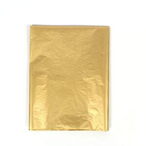 UNIQOOO 60 Sheets Metallic Gold Foil Gift Tissue Paper Bulk, Large 20X26 Inch, Recyclable Durable For Gift Bags Box Gift Wrapping DIY Craft, Wedding Birthday Party Favor Decor, Shredded Filler, Pinata