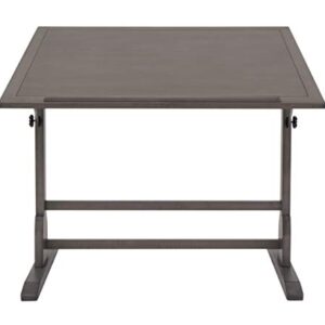 SD STUDIO DESIGNS Vintage Solid Wood Drawing 42" x 30" Angle Adjustable Top Drafting Table, 42", Slate Gray