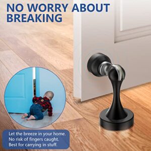 Magnetic Door Stop Stainless Steel，Door Stopper, Heavy Duty for Various Door Types, Keep Your Door Open, Wall Mount Door Holder/Catch (Black-4)